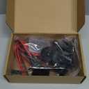 Flutesan 8 Pcs 16 AWG Power Socket Compatible with SAE Sidewall Port SAE Connector Weatherproof Solar Panel Mount Recessed Flush Mountable with 32 Screws for Solar Generator Battery Charger