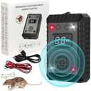 Ultrasonic Rodent Repellent for Car Engines, Battery Operated Plug in Mouse Repellent with LED Strobe Light,Under Hood Rat Mice Bat Squirrel Pest Deterrent for Vehicle Garage Attic Indoor Outdoor