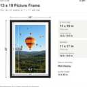 JCJMY 13x19 Picture Frame Set of 3 with 11x17 Mat, Black 13 x 19 Poster Frames with Shatter Resistant Plexiglass, Display 11 x 17 with Mat or 13 by 19 Without Mat, Sturdy Wall Hanging Frames