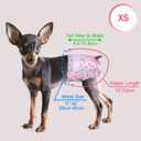 Pet Soft Disposable Dog Diapers - Female Dog Diapers with Adjustable Foam Tail Hole, Ultra Protection Puppy & Cat Diapers Wetness Indicator for Dogs in Heat or Incontinence,20pcs (XS,Red)