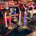 2 Pcs Christmas Advent Candle Wreath Ring Metal Candle Holder for Pillar Advent Rustic Candlesticks Holders for Xmas Table Centerpiece Decor Home (Thin,Cross)