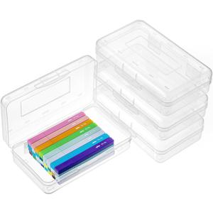 Mr. Pen- Pencil Box, 4 Pack, Clear, Plastic Pencil Box Case, Pencil Case Mr. Pen- Pencil Box, 4 Pack, Clear, Plastic Pencil Box Case, Pencil Case