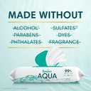 Pampers Aqua Pure Baby Wipes, 99% Water, Fragrance Free, 336 Baby Wipes Total (6X Flip-Top Packs) [Packaging May Vary]