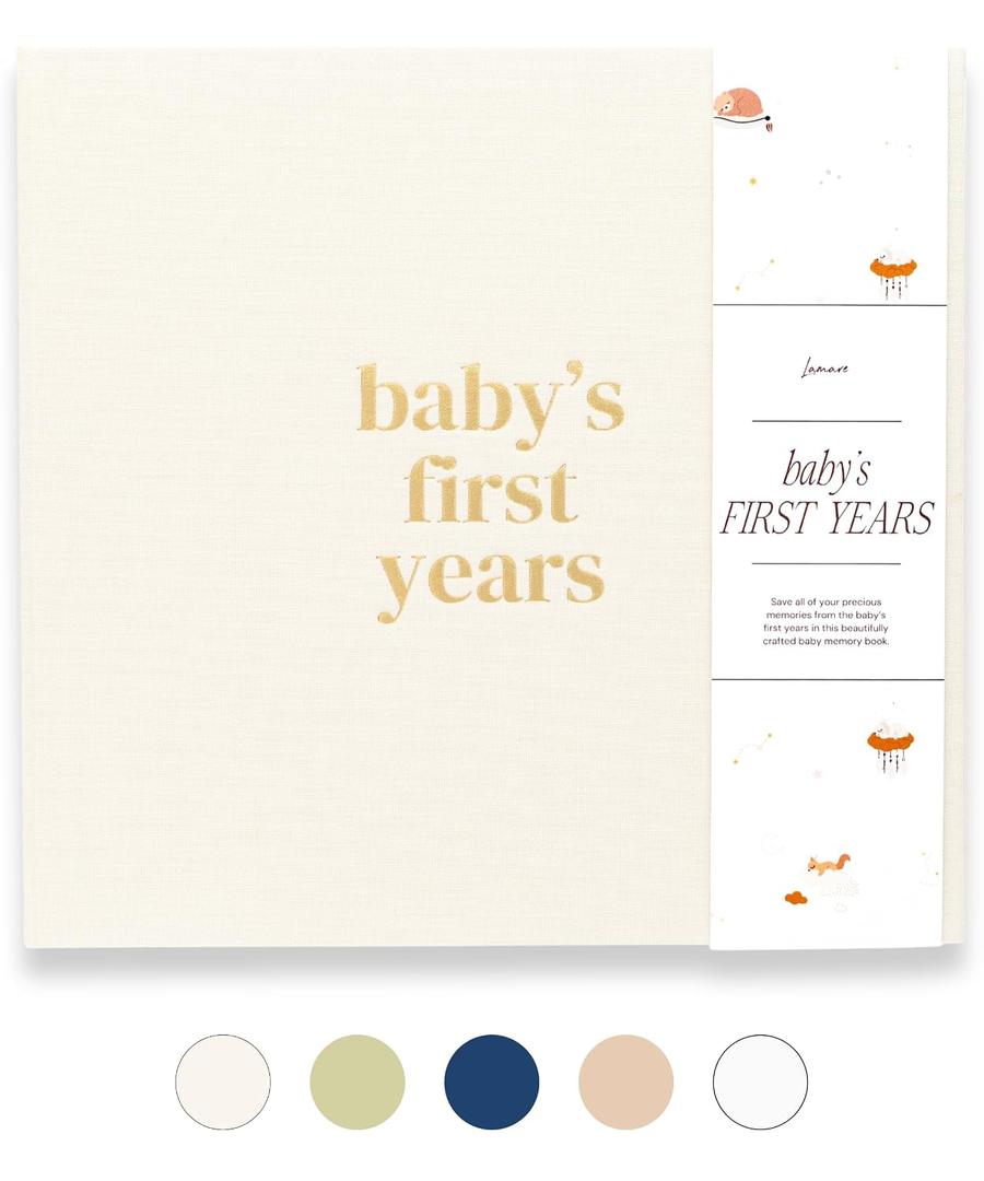 Lamare Baby First Year Book Baby Memory Book for Girls & Boys - Baby Milestone Book from Pregnancy to Childhood Cute Baby Book Keepsake Gift