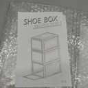 Clear Shoe Boxes Stackable 10 Pack Shoe Storage for Sneakerheads, Front Opening Shoe Organizer, Magnetic Door, Strong and Sturdy Fit for Large Size Shoes 14.96 x 10.24 x 7.87 inches