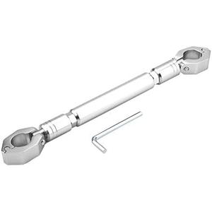 Universal Adjustable Motorcycle Motor Bike Handlebar Brace & Clamp Crossbar Set Aluminum Alloy Motorbike /8(22mm) Clamp Diameter(Silver)