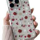 ZTOFERA Clear Christmas Case for iPhone 16 Pro 6.3 inch,Cute Merry Christmas Pattern Phone Case Gifts Translucent Silicone Hard PC +TPU Bumper Shockproof Protective Cover-Christmas Gift