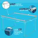 Blue Summit Hanging File Bars For File Cabinet, Letter Size, 13x17.5, Metal Files Holder Bars on Desktop, File Drawer Organizer Insert, Filing Cabinet Organizer Insert, Set of 2