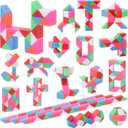 Mini Fidget Snake Cube Toys 30 PCS Party Favors Bulk-Goodie Bag Stocking Stuffers for Kids, Treasure Box Toys for Classroom Reward, Quiet Sensory Travel Toy for Ages 4-8, Gift for Kids Birthday