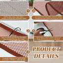 Hosuly Banister Guard 18 x 3 ft Balcony Netting for Kids Pets Stairway Safety Net Baby Fence Door Balcony Netting Safety Mesh Stair Net with No Drilling for Apartment Railing(Brown)