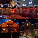 C9 Christmas Lights Outdoor, 33ft 50 LEDs Christmas String Lights with 8 Modes, 5 Sets Connectable, IP65 Waterproof Outdoor Indoor Vintage Fairy Lights for Christmas Tree Holiday Party Decor