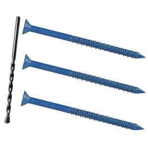 1/4 x 3-3/4" Flat Head Concrete Screw Anchor, for Anchoring to Masonry, Block or Brick (100Pcs)