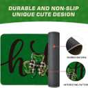 Artoid Mode Green Shamrock Hello St. Patrick's Day Doormat, Home Decor Low-Profile Switch Rug Door Mat Floor Mat for Indoor Outdoor 17x29 Inch