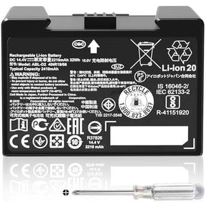Replacement Battery for iRobot Roomba i7 i7+ 7150 7558 i3 i3+ i4 i4+ i8 i8+ and e5 e6 Rechargeable Battery for Roomba i and e Series (not for iRobot Roomba Combo Series) 14.4V 2210mAh/32Wh ABL-D2