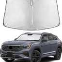 Autovir Windshield Sun Shade Fit for 2018-2024 2025 2026 Volkswagen Atlas Sunshade, Front Car Window Shades Sun Visor, Blocks UV Rays & Heat, Car Accessories