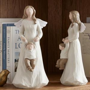 AivanOne Angel & Child Resin Sculpture Art Figurines | Home Decoration