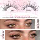 Goddvenus Lash Clusters Kit Wispy Eyelash Clusters Lashes Natural DIY Lash Extension Kit 10-16mm Cluster Eyelash Extensions Kit 300pcs C Curl Individual Lashes Cluster Eyelash H-CC Curl (With Tweezers)
