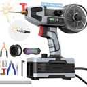 2 in 1 MIG and Stick Welder: 250A Handheld Portable Welding Machine, 110V Gasless Flux Core Wire Feed Welder & MMA ARC Welder Gun, 3.97lb w/LCD Display, for .032"/.040" Wire and 3/32"-1/8" Rod