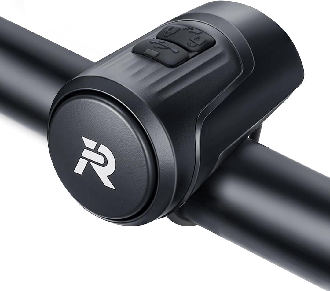 Electric Bike Horn 125dB, USB Rechargeable Bicycle Horn Fits 22.2-31.8mm Handlebars, IPX5 Waterproof Bike Bell for Adults/Kids Bike, Scooter, Ebike, Easy Install & Compact Design Electric Bike Horn 125dB, USB Rechargeable Bicycle Horn Fits 22.2-31.8mm Handlebars, IPX5 Waterproof Bike Bell for Adults/Kids Bike, Scooter, Ebike, Easy Install & Compact Design