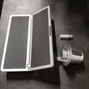 Flodable Car Desk Tray for Laptop, 360° Rotating Leather Cup Holder Table, Car Tray laptop Desk Replace Steering Wheel tray, for Tesla Model Y/3/S, Ford F150 Car Accessries for Men Women