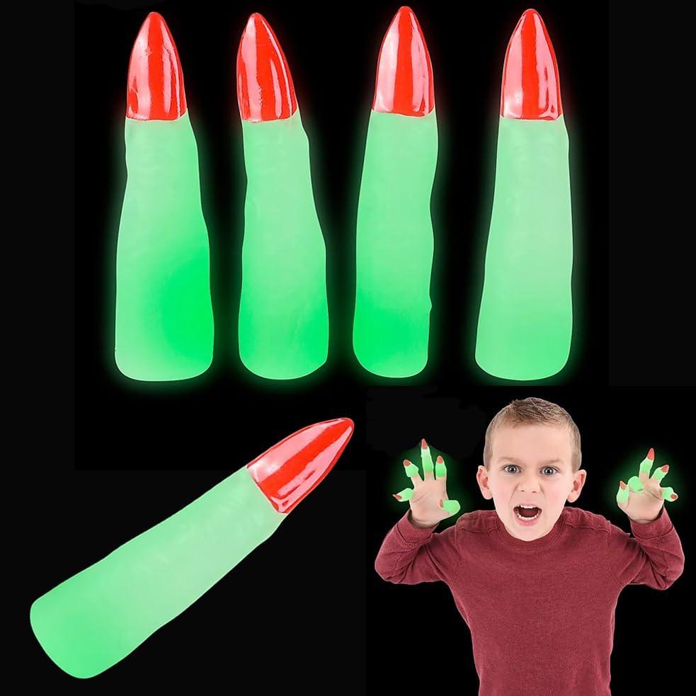 3 x Chochkees Glow-In-The-Dark Martian Spooky Fingers, 3" Inches long, Ideal for Halloween, Haunted Houses