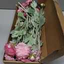 7 pcs Peony Artificial Flowers with Stems, Faux Pink and Hotpink Peonies Stem for Vase, Silk Ranunculus Flowers Arrangement for Home Office Farmhouse Wedding Party Decorations