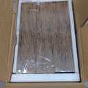 QEEIG Floating Shelves for Wall Bathroom Shelf Bedroom Kitchen Living Room Hanging Book Shelves Small Farmhouse Decor 16 inch Set of 3, Rustic Brown (015-BN3)