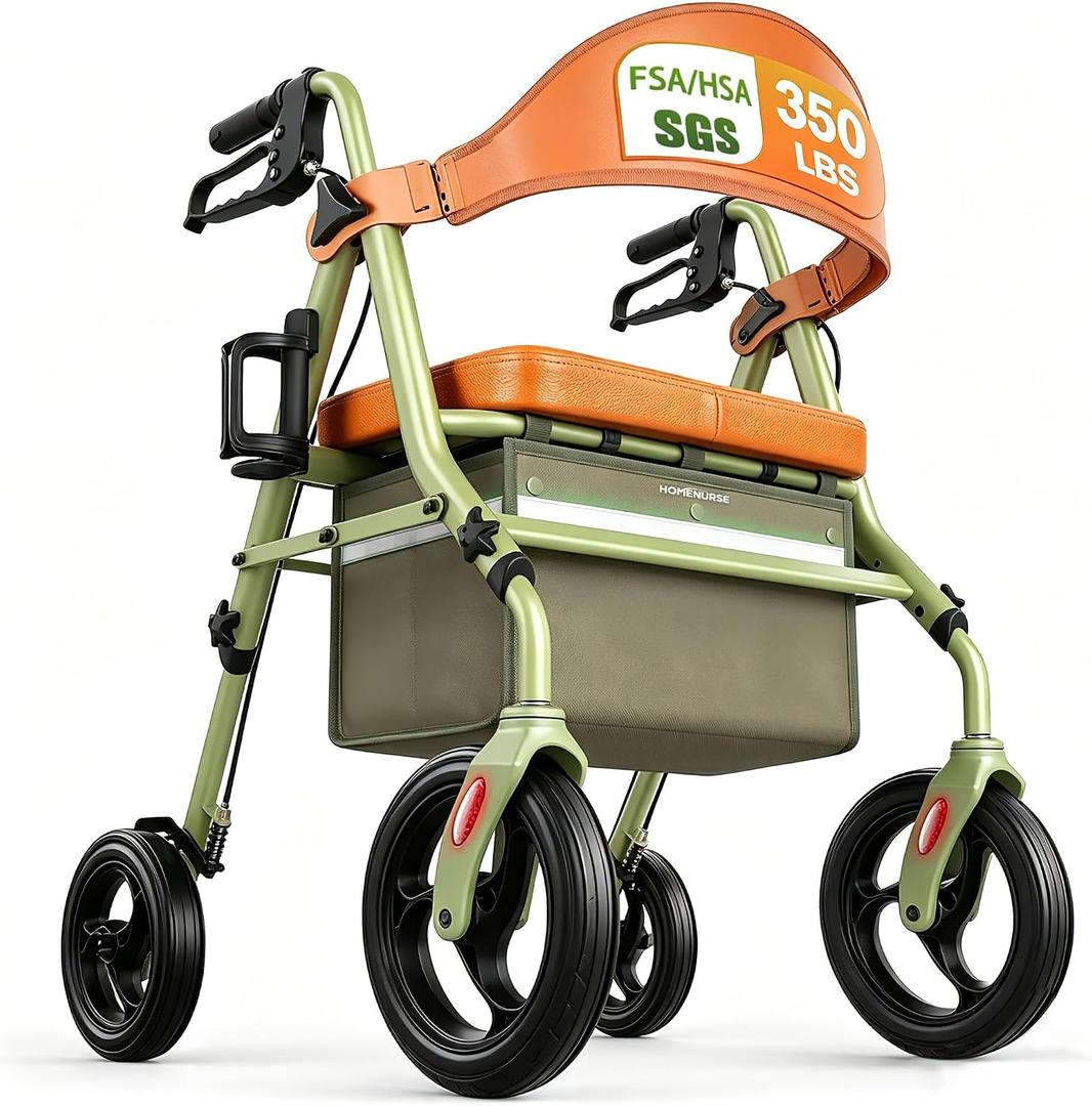 HOMENURSE WonderLUX Series Walkers for Seniors with Seat Lightweight