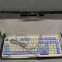 AULA 99 Key Keyboard, Tri-Mode Bluetooth/2.4GHz/USB-C Cute Creamy Gaming Keyboard with Number Pad RGB Backlit, Media Knob Custom Mechanical Feel Computer Keyboards for MAC Xbox PC Gamer - Purple