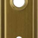 2 Pack Mortise Lock Door Plates for Interior Doors, Old Style Mortise Door Knob Cover Backplate Replacement, Antique Brass Door Escutcheon Plates (Rectangular)