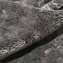 Ashler Faux Fur Rug, Ultra Soft Faux Rabbit Fur, Black Area Rugs, 5 x 7 Feet Rectangle, Machine Washable Nursery Decor Throw Rugs for Bedroom, Kids Room, Living Room