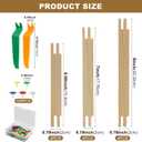 12 Piece Needlepoint Stretcher Bars, 3 Size Wooden Canvas Frame Bars for Needlework, Embroidery, Cross Stitch and Tapestry