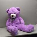 MorisMos Bow Tie Giant Teddy Bear 4 Feet, 47inch Stuffed Animal Big Teddy Bear Plush, Classic Girlfriend Boyfriend Gift, Purple