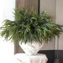 N&T NIETING 24inch Christmas Norfolk Pine Branches Norfolk Pine Artificial Christmas Branches Real Touch Faux Christmas Norfolk Pine Stems for Xmas Indoor Outdoor Home Decor DIY Crafts (10Pcs)