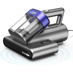 Bed Vacuum Cleaner Mattress Vacuum Cleaner,16Kpa Powerful Handheld Vacuums with UV-C Light & Double Dust Cup & High Heating & Ultrasonic & Anion for Bed Sofa (Corded,Purple)