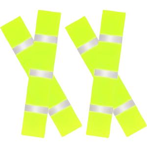 4 Packs Yellow High Visibility Safety Seat Belt Cover Reflective Seat Belt Covers for Cars Trucks Seat Belt Compliance 17.7 x 2.7