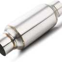LCGP 2.5'' Inlet & Outlet Universal Muffler, 11.5'' Overall Length Stainless Steel Resonator