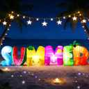 DomKom 8FT Summmer Inflatable Outdoor Decorations, Build-in LED Lights Holiday Blow Up Yard Decoration, for BBQ Holiday Party, Outdoor,Garden, Yard Lawn Dcor