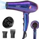 CONFU Hair Dryer, Professional Ionic Salon Blow Dryer with Diffuser for Women and Men, 5X Fast Drying, Powerful and Quiet Hair Blow Dryer for Fast & Easy Styling (1875 Watts) (Purple)