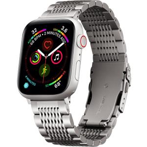 2 x BINLUN Stainless Steel Watch Band Compatible with Apple Watch 44mm 45mm 46mm 49mm 42mm for Men Metal Watch Band Compatible with iWatch Series 11 10 9 8 7 6 5 4 3 2 1 SE3 SE2 SE Ultra3 Ultra2 Ultra (Titanium)