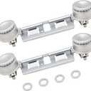 Double Burner Assembly WB16K10026 WB29K17 Double Stove Top Double Surface Burner Kit Replacement Compatible with General Electric Hot.point Gas Stove Range Assembly(2pack) by AMI PARTS