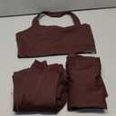 Women 3 Piece Seamless Workout Set Sports Bra High Waisted Gym Yoga Leggings Zip Up Jacket with Thumbhole Activewear.L