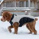 AURUZA Dog Coat, Warm Dog Winter Coat Waterproof Small Dogs Jacket with Harness Built Reflective Pet Vest with Zipper for Medium Dogs Windproof Pet Fleece Puffer Vest Snow Jacket for Cold Weather (XX-Large, Black.)