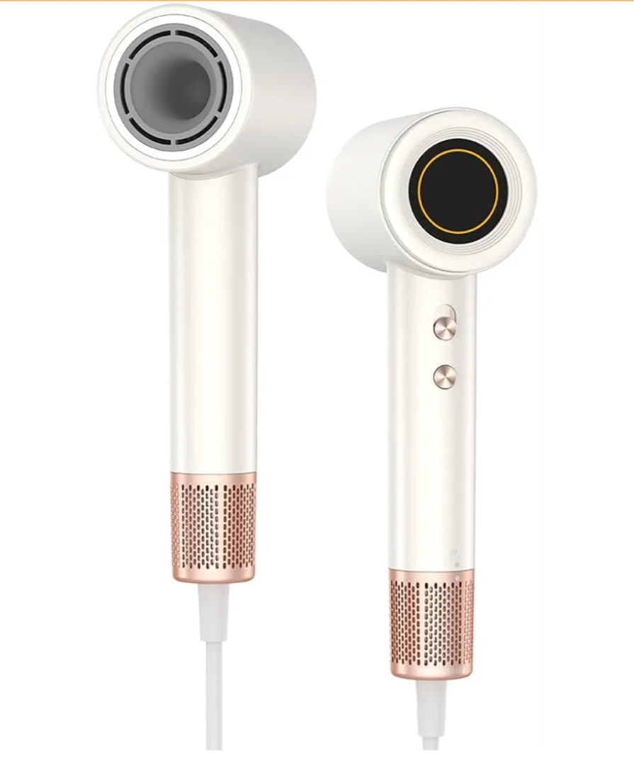 Hair Dryer,BOWEI Professional 110000RPM Blow Dryer - Smart Temp Control Thermal Protection, Low Noise & Magnetic Nozzle for Women Girl Kids Salon-Grade Blowouts at Home & Travel - Jade