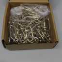 15 Ft Heavy Duty Hanging Chain Kit with Connection Locks & Swag Ceiling Hooks for Lighting Fixture, Chandelier, Pendant, Lantern, Swag Lamp, Plant/Flower/Fruit Basket, Bird Feeder (Brass)