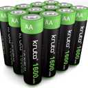 Solar Lights Batteries AA 1600mah High Capacity 1.2V Ni-MH Rechargeable AA Solar Battery for Outdoor Solar Lights, Battery String Lights, TV Remotes, Wireless Mouse, Radio, Flashlight