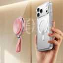 ESR for MagSafe Suction Mount, Sticky Phone Grip, Magnetic Phone Suction Grip, Silicone Suction Cup Phone Mount, Hands-Free Mirror Phone Holder for iPhone 17 16/Android/S25/Google, TikTok/Video, Pink