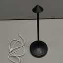 Cordless Table Lamp, 5000mAh Rechargeable Battery Powered LED Desk Lamp, Portable Touch Control Outdoor Table Lamps,3 Color Dimmable Light for Restaurant, Patio, Bedroom, Night Lamp (Black)