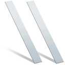 Yaocom 2 Pcs 304 Stainless Steel Flat Bar, 1/8" Thickness, 2" Width, 36" Length 2B Finishing Trim Strips Sheet for DIY Craft Making