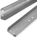 Garage Door Vertical Track Replacement  Set of Left and Right for 7 Foot Tall - Galvanized Steel Hardware Door Rails for Residential/Light Commercial Side Tracks for 2-inch Rollers
